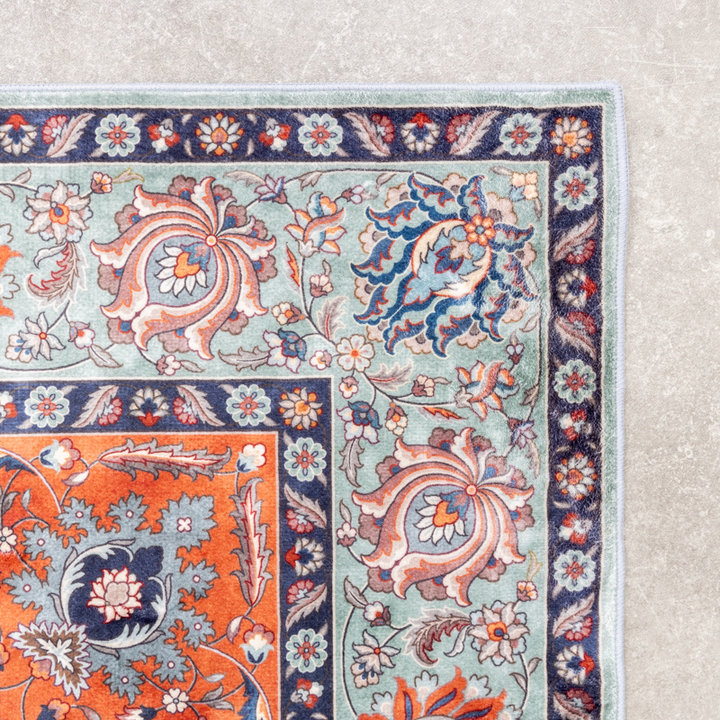 Vintage vloerkleed - Imagine Medaillon Groen | Rijk