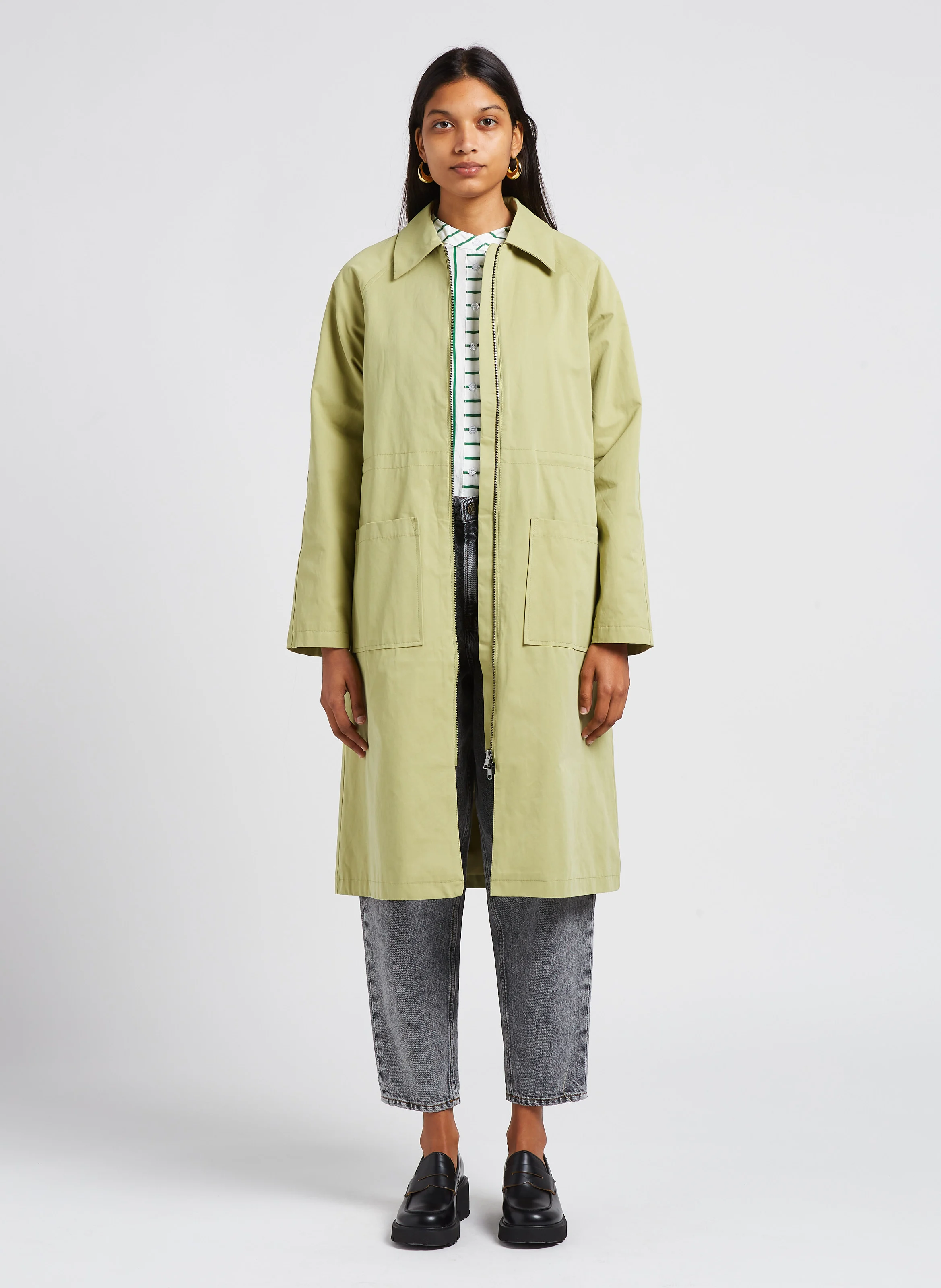 ELVENA - Manteau col classique| Jaune
