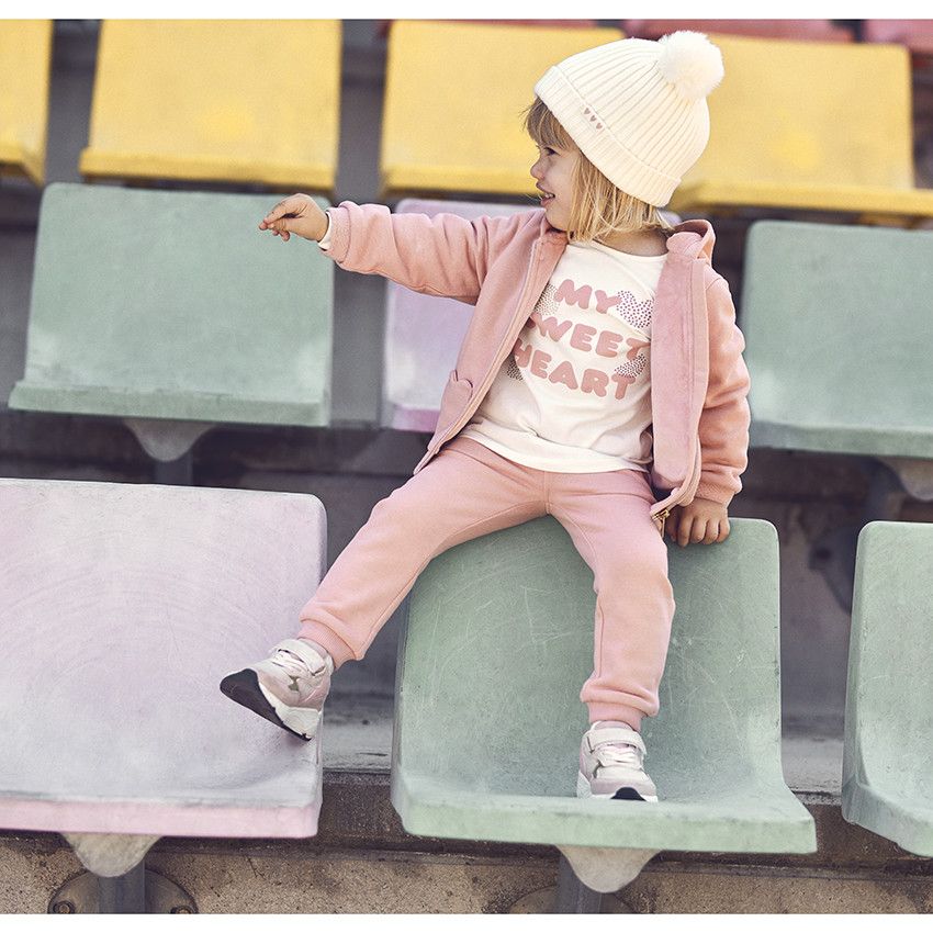 T-shirt manches longues print fantaisie pour bébé fille - Ecru