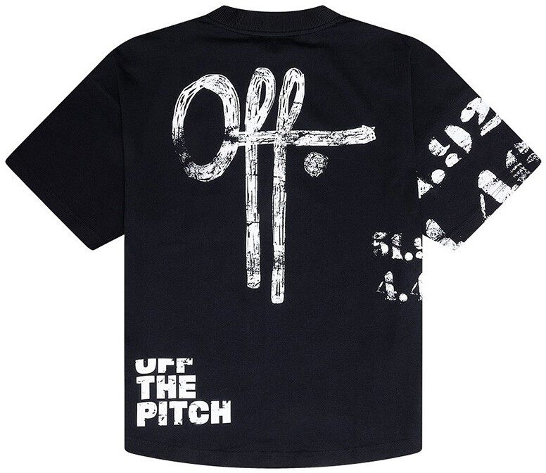 Off The Pitch Chalk Oversized Tee Unisex zwart
