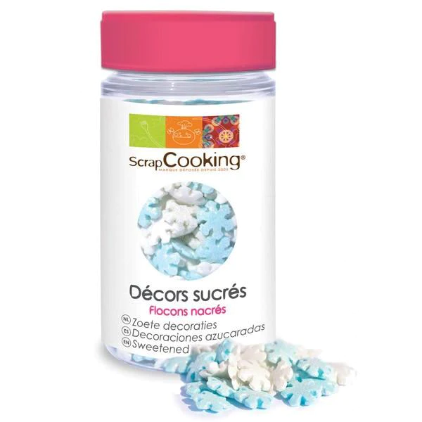Décors sucrés flocons nacrés 50 g Scrapcooking