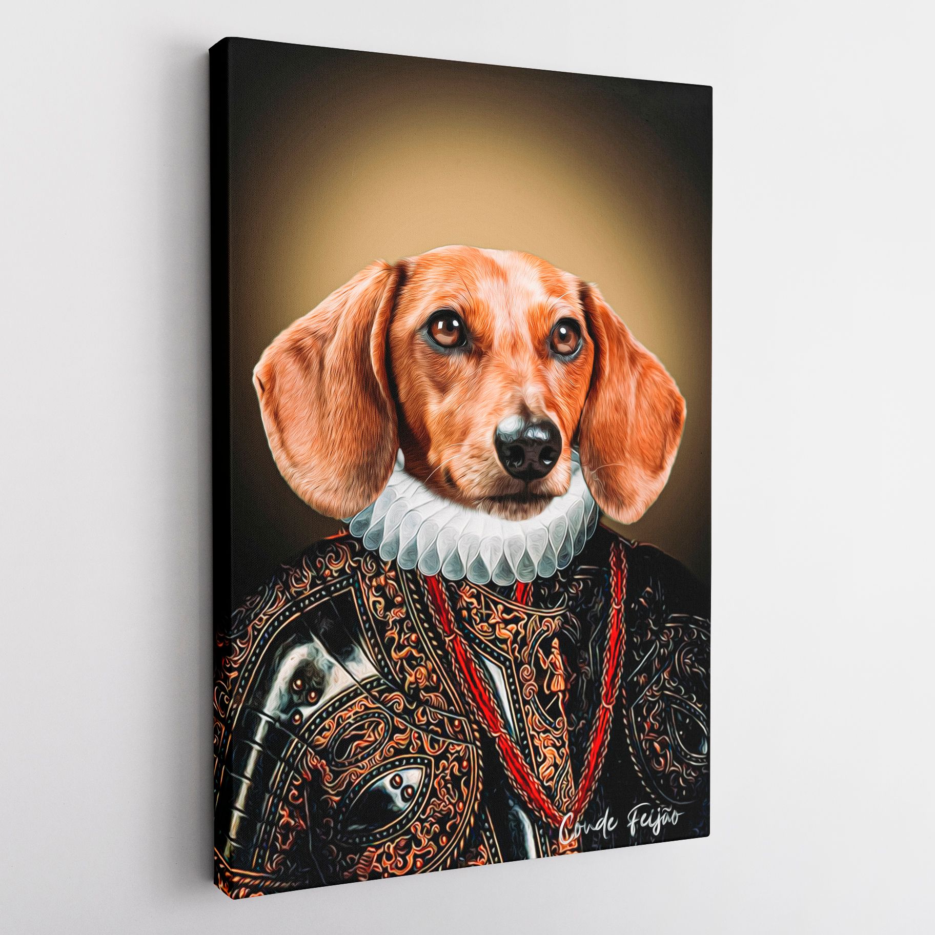 História do Animal de Estimação Retrato Personalizado em Tela (Contagem de Números)