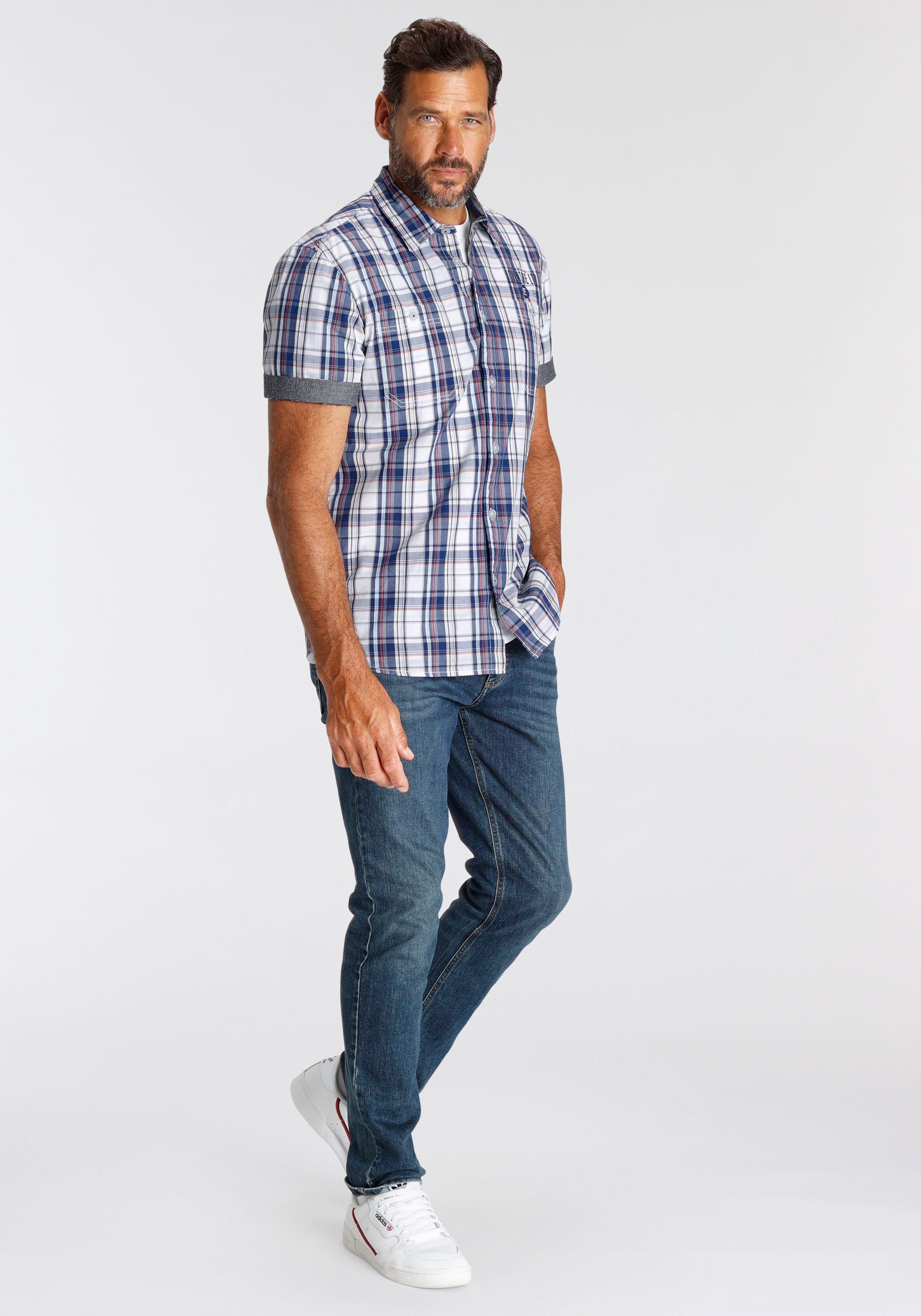 Man's World Kurzarmhemd , mit kleinem Brustprint