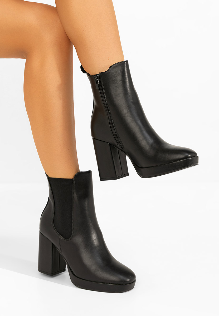 Bottines chelsea femme noires Acselia