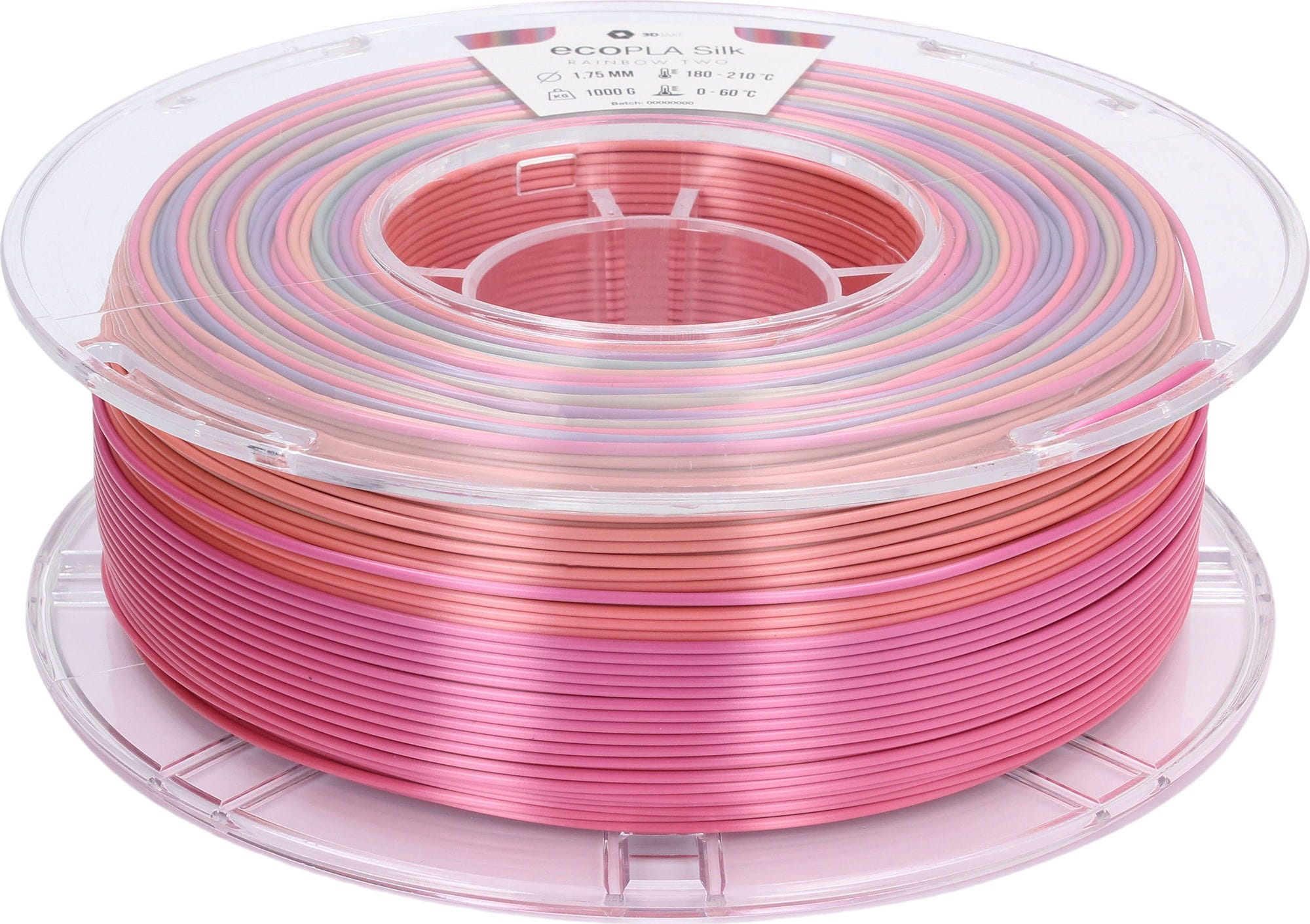 3DJAKE  ecoPLA Silk Rainbow Candyshop, 1,75 mm / 1000 g    Multicolor-PLA Filament mit Silk-Effekt