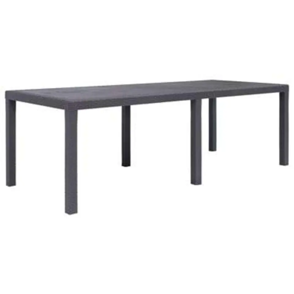vidaXL - Tuintafel - Bruin - Kunststof - 220 x 90 x 72 cm