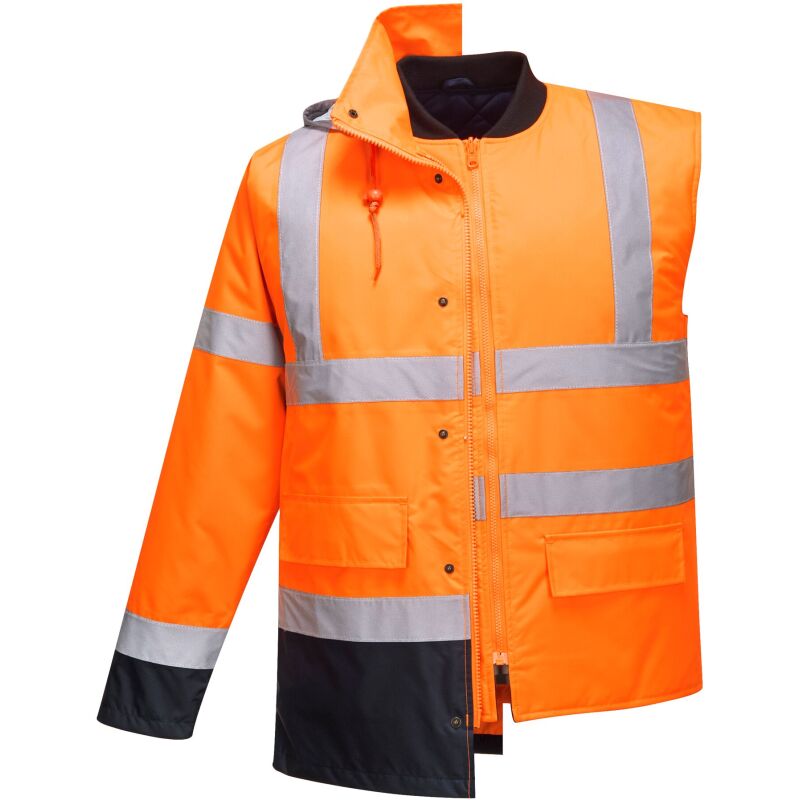 Portwest S471 Parka Hi-Vis bicolore contrastée Trafic 4 en 1