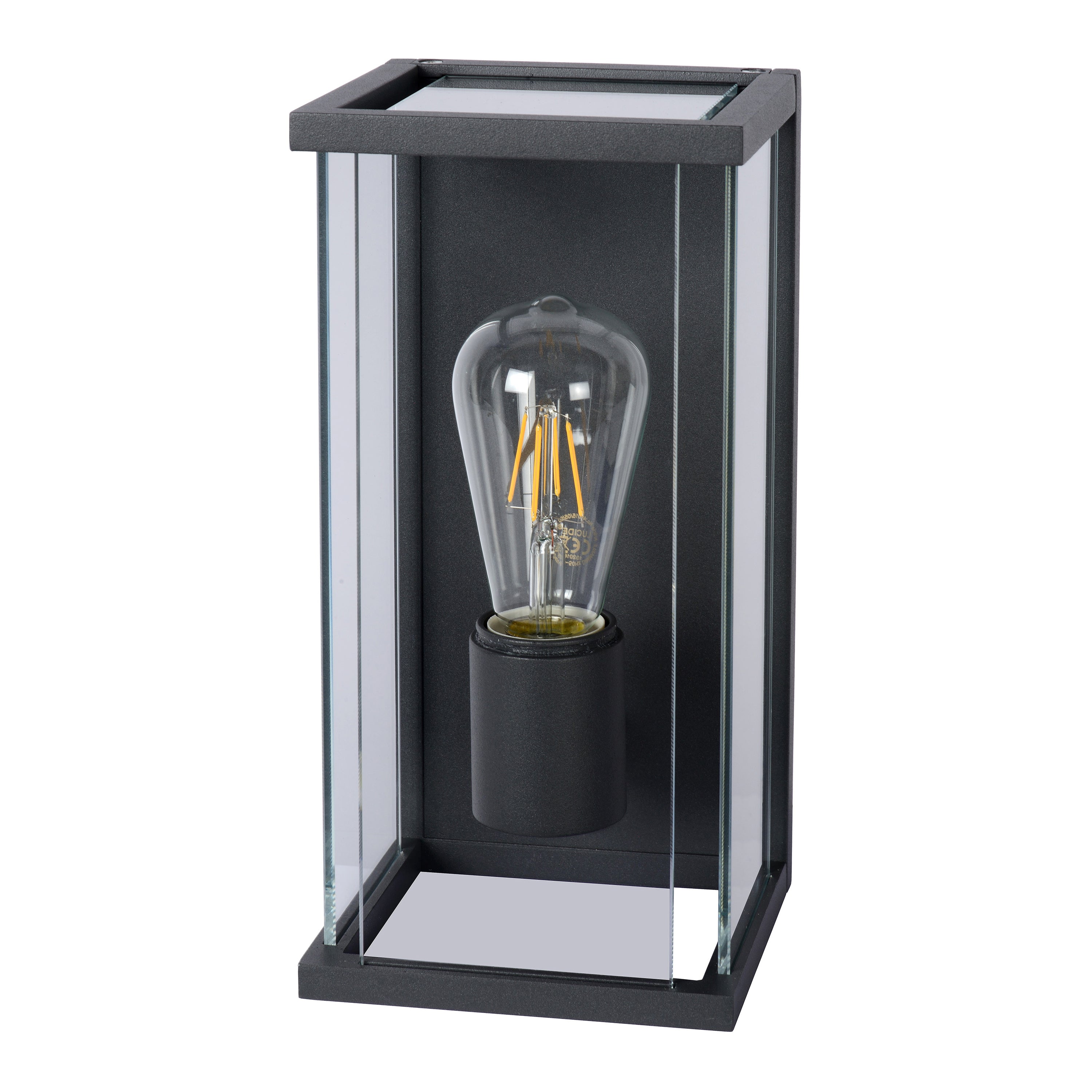 Claire wandlamp buiten IP54 met bewegingssensor zwart