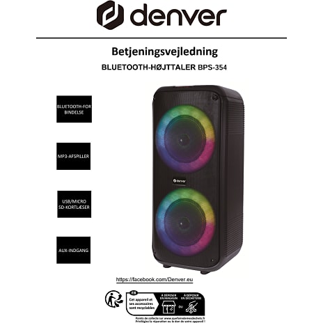 Denver BPS-354 Bluetooth Party højttaler