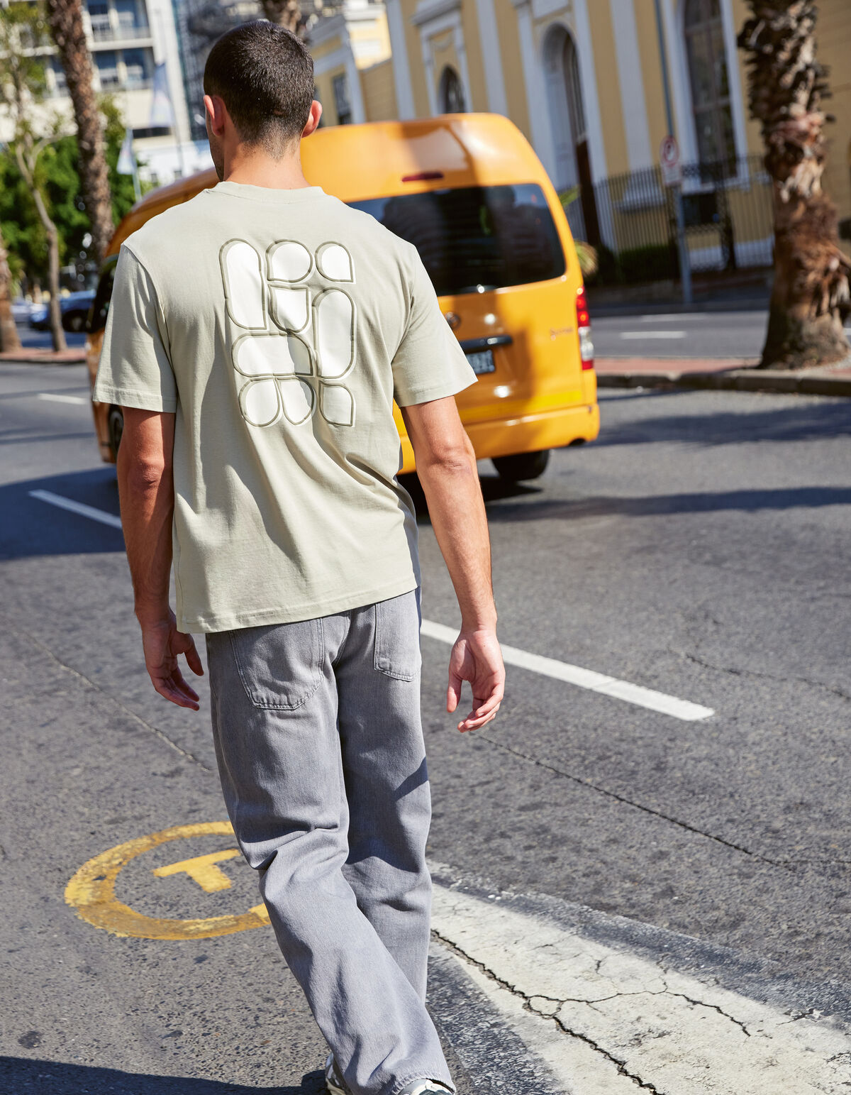 Organic Artwork T-shirt Lichtgroen