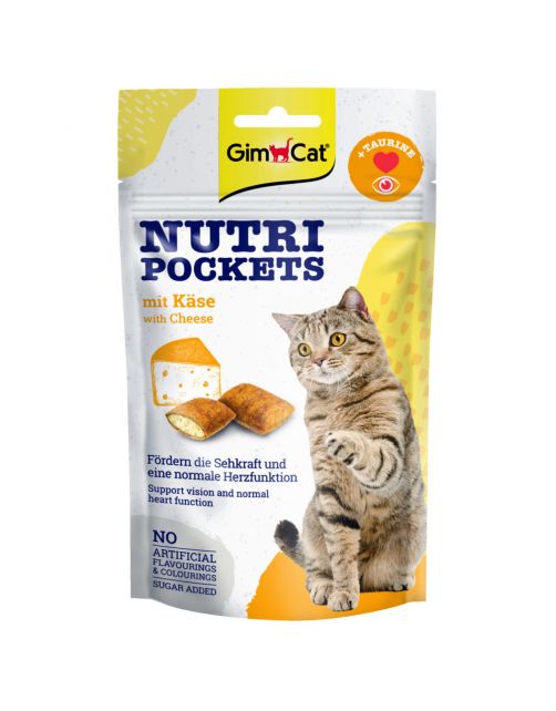 Gimcat Nutri Pockets - Kattensnack - Kaas Taurine 60 g