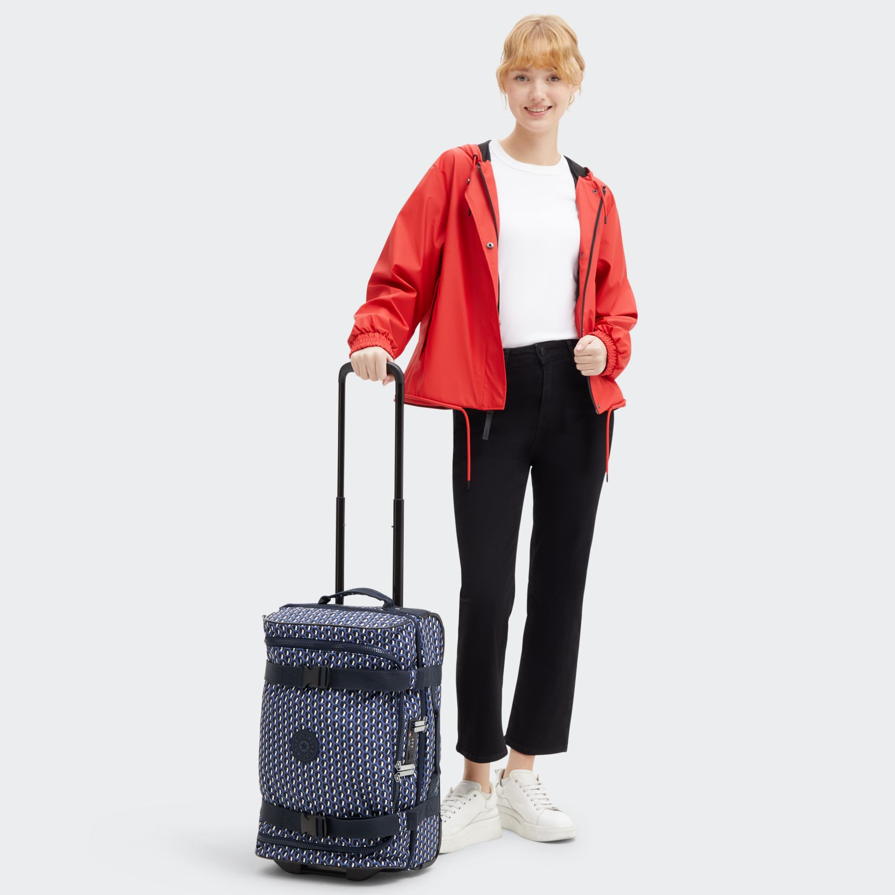 AVIANA S Petit bagage à main à roulettes avec sangles ajustables - 3D K Blue