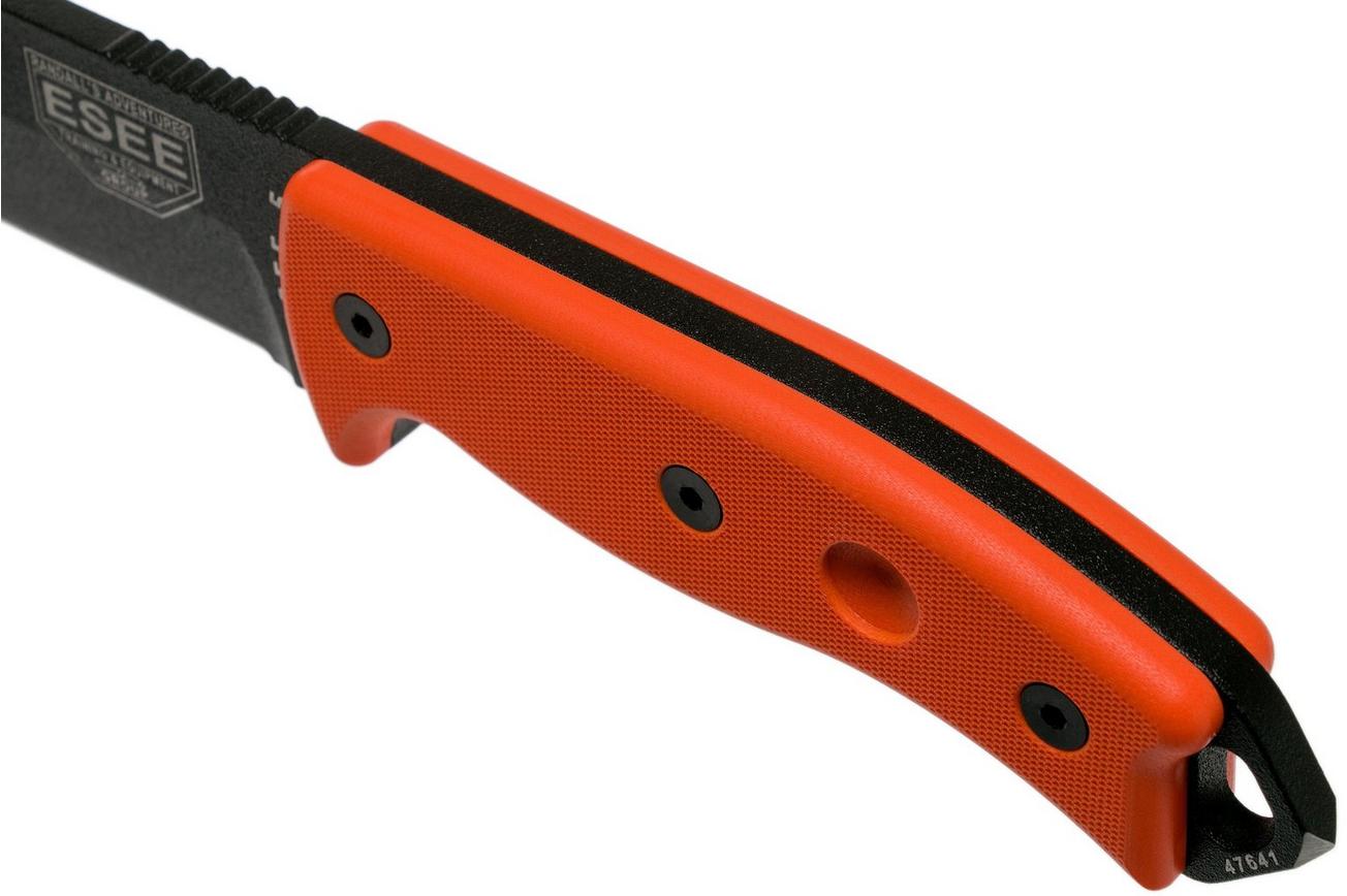 ESEE Model 5 Orange 5P-B-OR survivalmes met kydex schede   riemclip