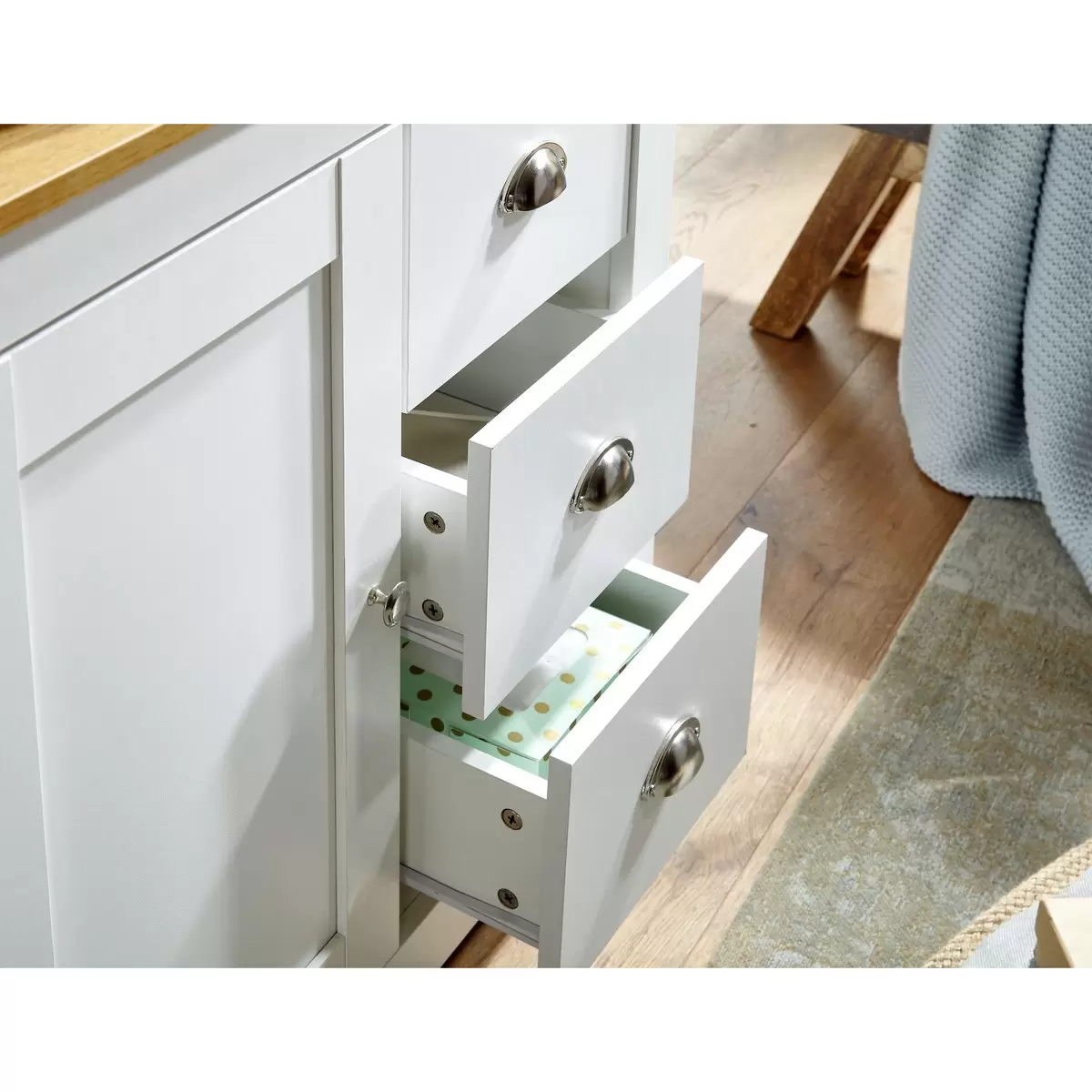 Kommode Monteauban Artisan Eiche,weiss
