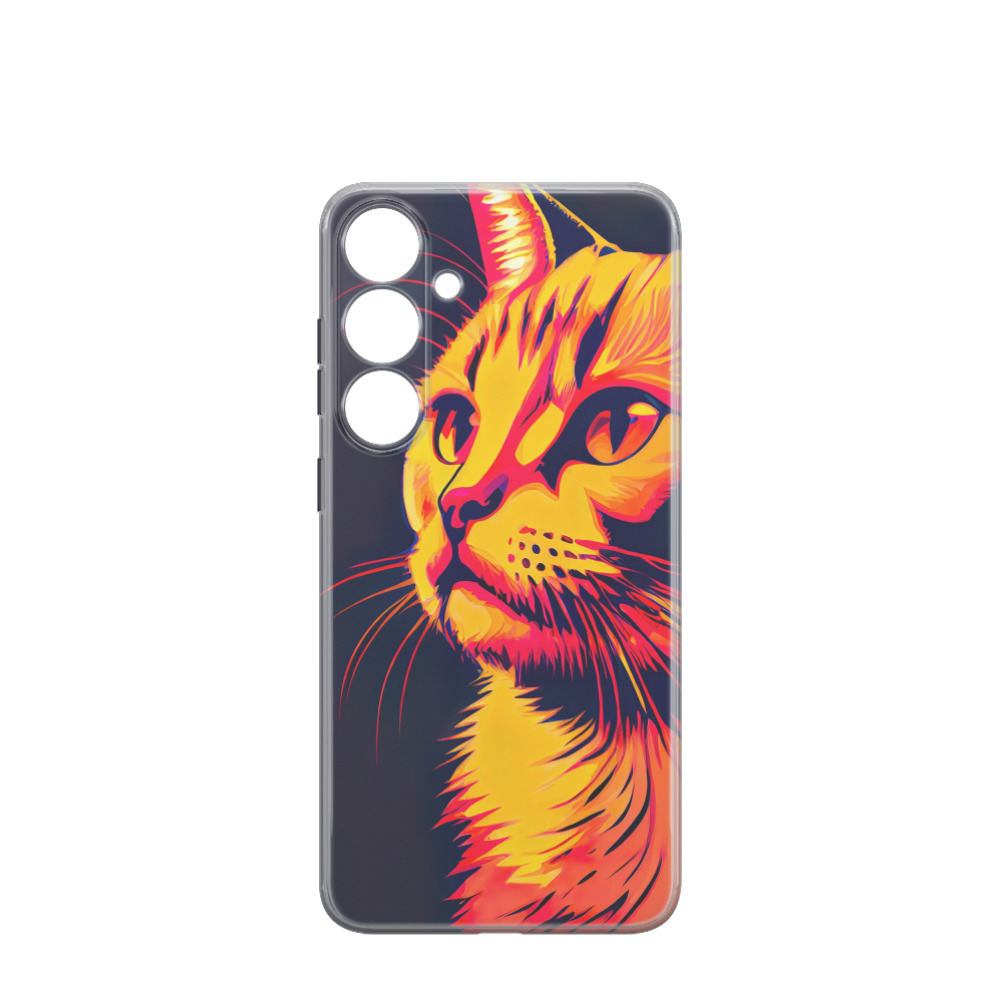 Samsung Galaxy S24 Plus Gummi Hülle Cat 1 - Gold