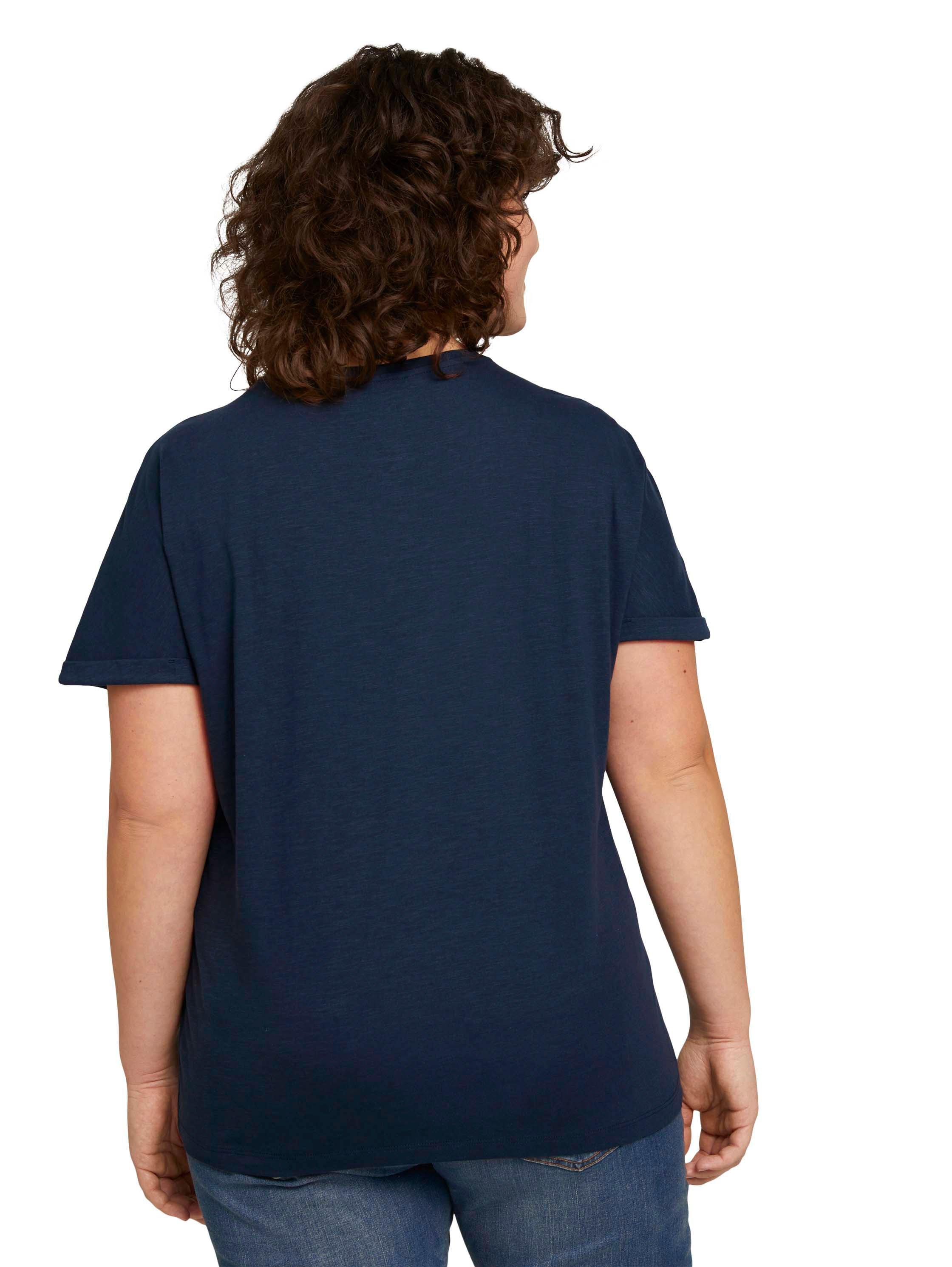 T-Shirt mit Wording-Stickerei auf der Brust