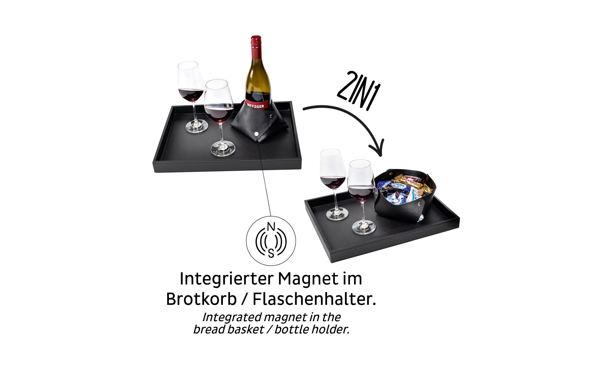 2in1 Magnet-KorbhalterMagnetischer Getränkehalter und Brotkorb