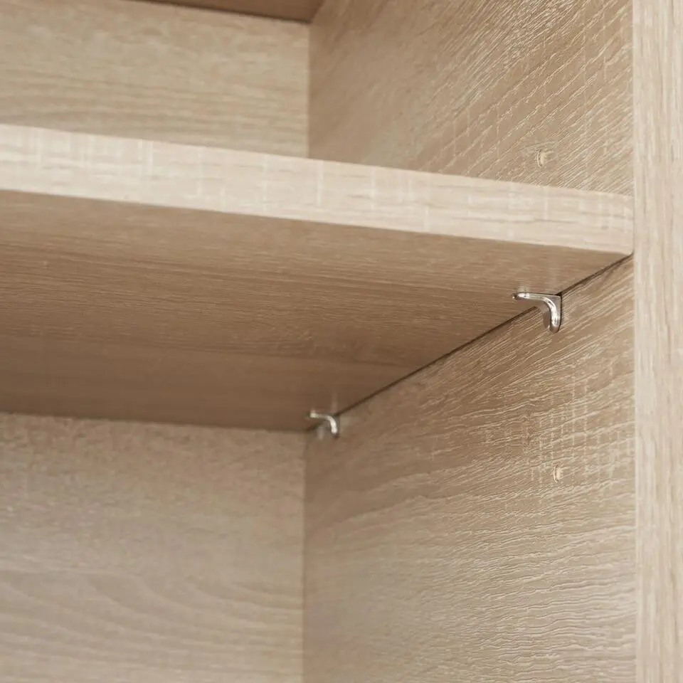 tectake Wandkast 71x32x82cm, Industrieel Licht Hout, Eiken Sonoma