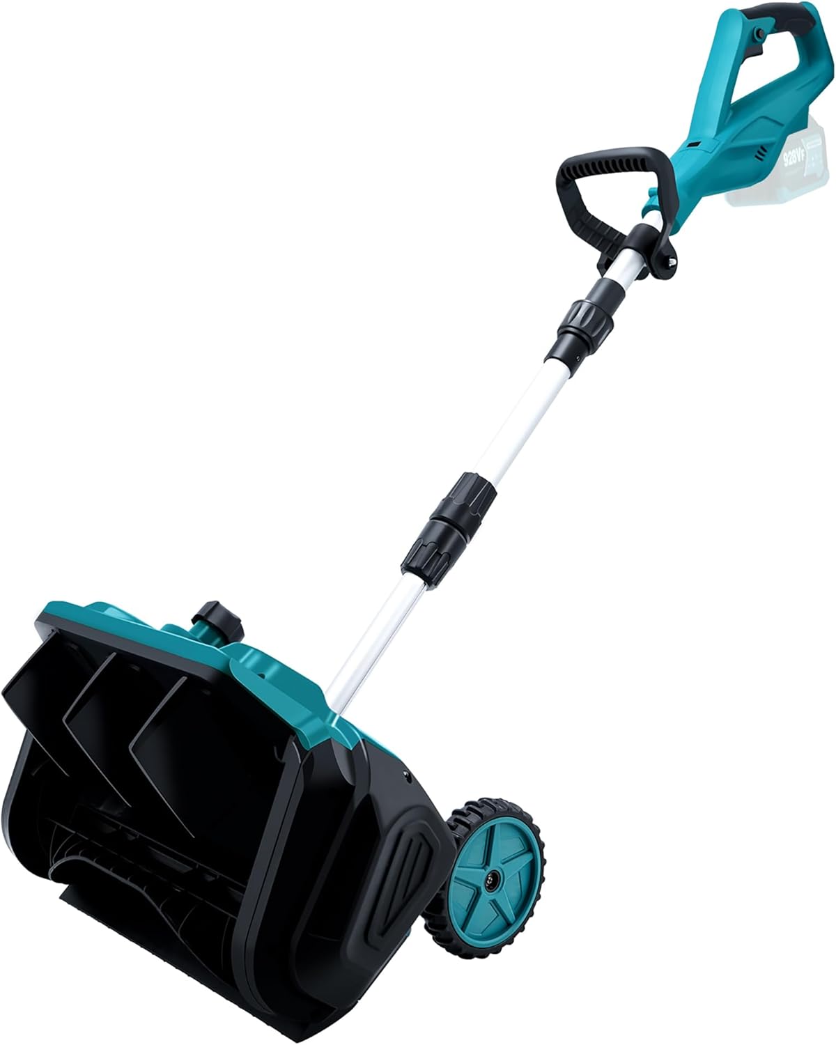 Akku Schneefräse für Makita Akku 18V,1000W Elektrische Schneefräse mit Rollen, Arbeitsbreite 32 cm, max.Schneehöhe 18 cm,Wurfweite 6m,30° Einstellbar (Blau Ohne Batterie)