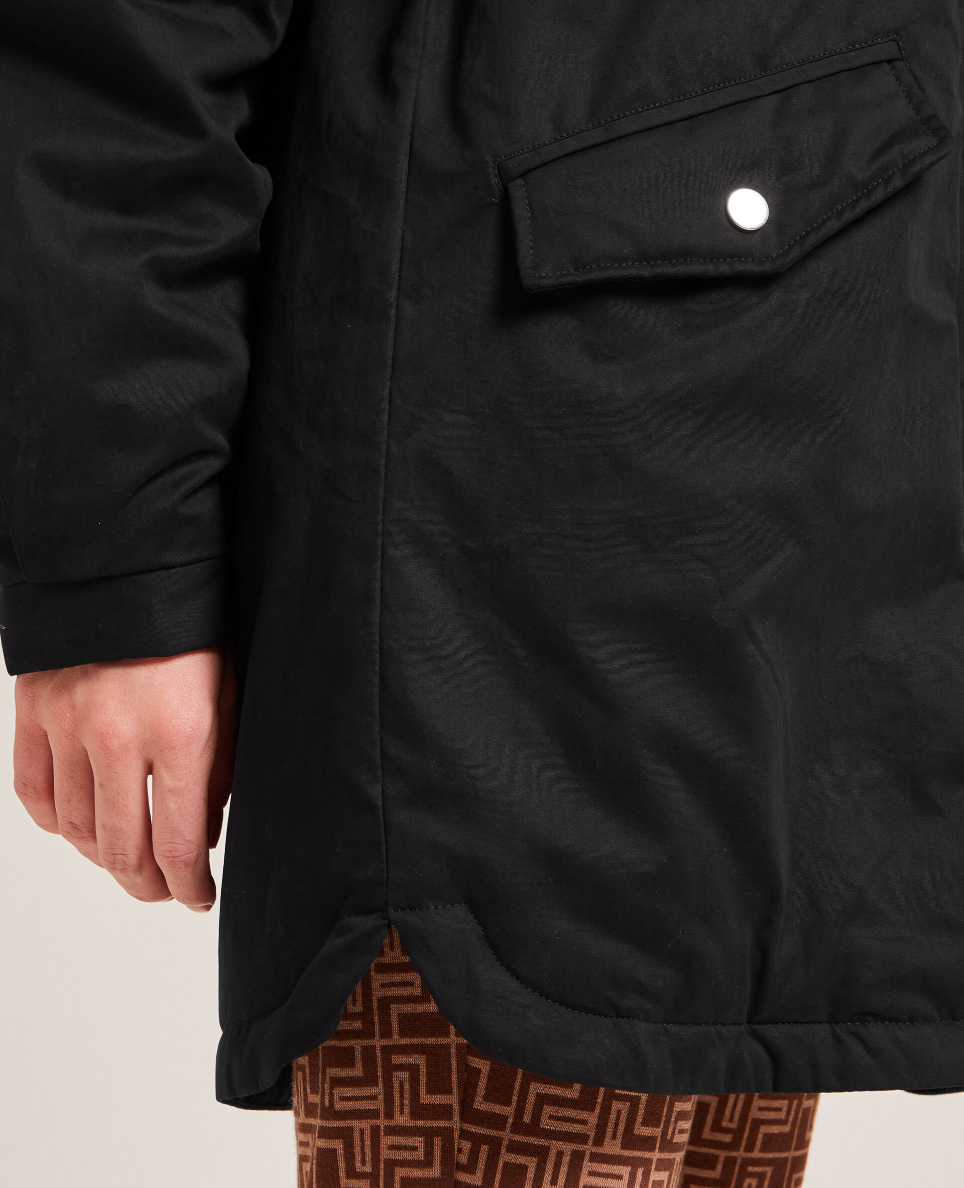 Parka avec doublure fourrure - Noir