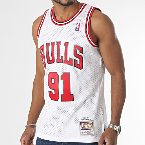 Maillot De Baseball Chicago Bulls Blanc Rouge