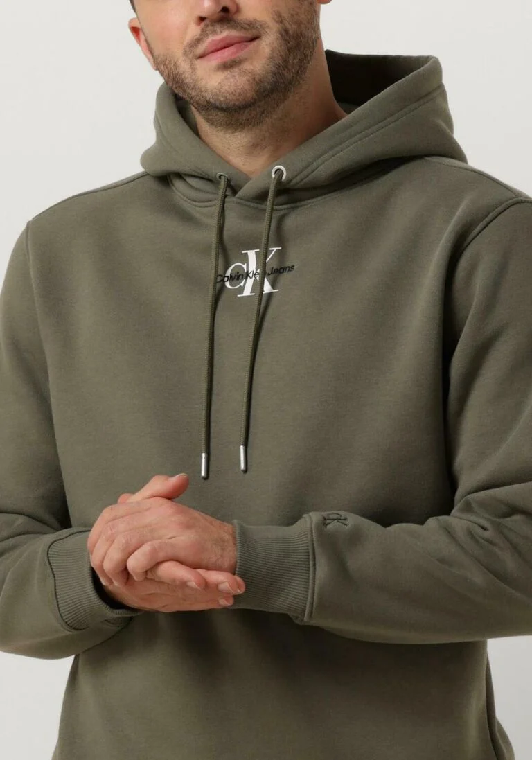 CALVIN KLEIN olijf calvin klein sweater monologo hoodie