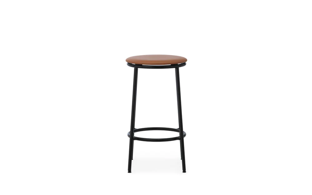 Normann Copenhagen  Circa barstol, sort/Brandy - 65 cm.