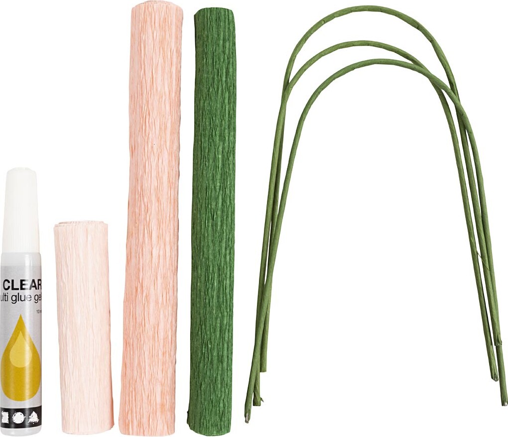 Mini Diy Kit Crepepapir - Nelliker - Stræk/Crepe 180% - 105 G