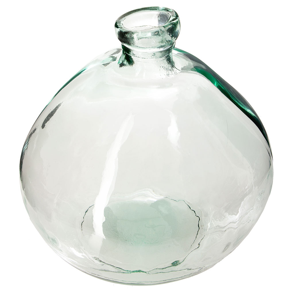 Vase dame jeanne verre recyclé transparent D 45cm