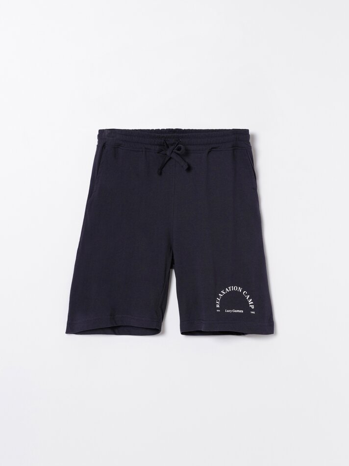 Conjunto de pijama curto estampado - Branco