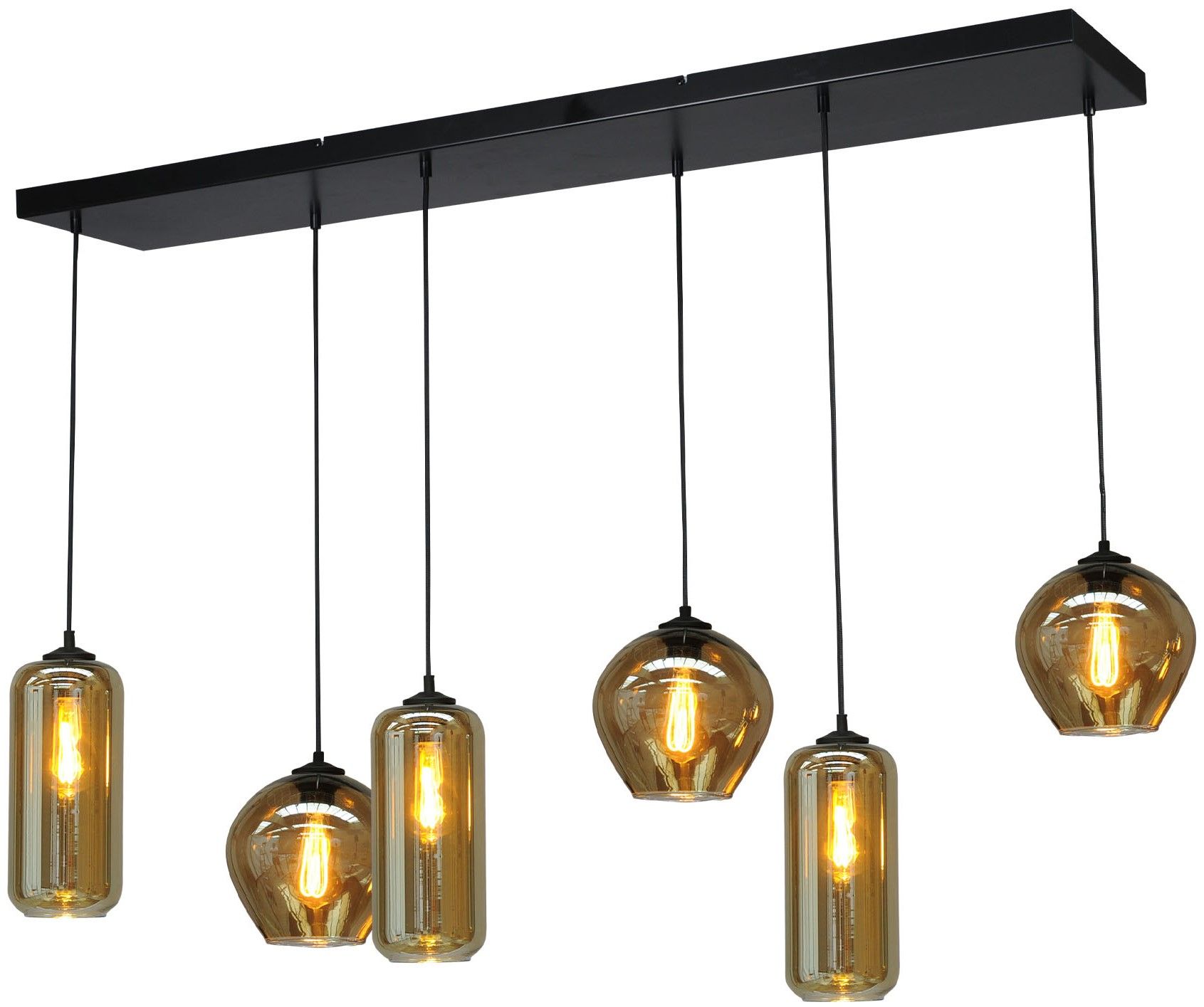 Hanglamp 2261-05-130-25-6-35 Quinto Smoke B130 x D8 cm
