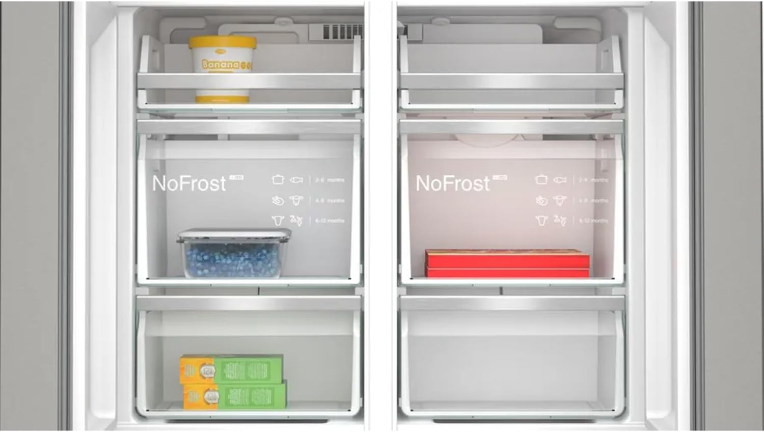 Siemens KF96DPPEA iQ700 Kühl-Gefrier-Kombination, 183 x 90,5 cm, 574 L Kühlen + 199 L Gefrieren, noFrost, hyperFresh 0 Grad, LED-Licht, Beleuchtete Glasrückwand mit multiAirflow