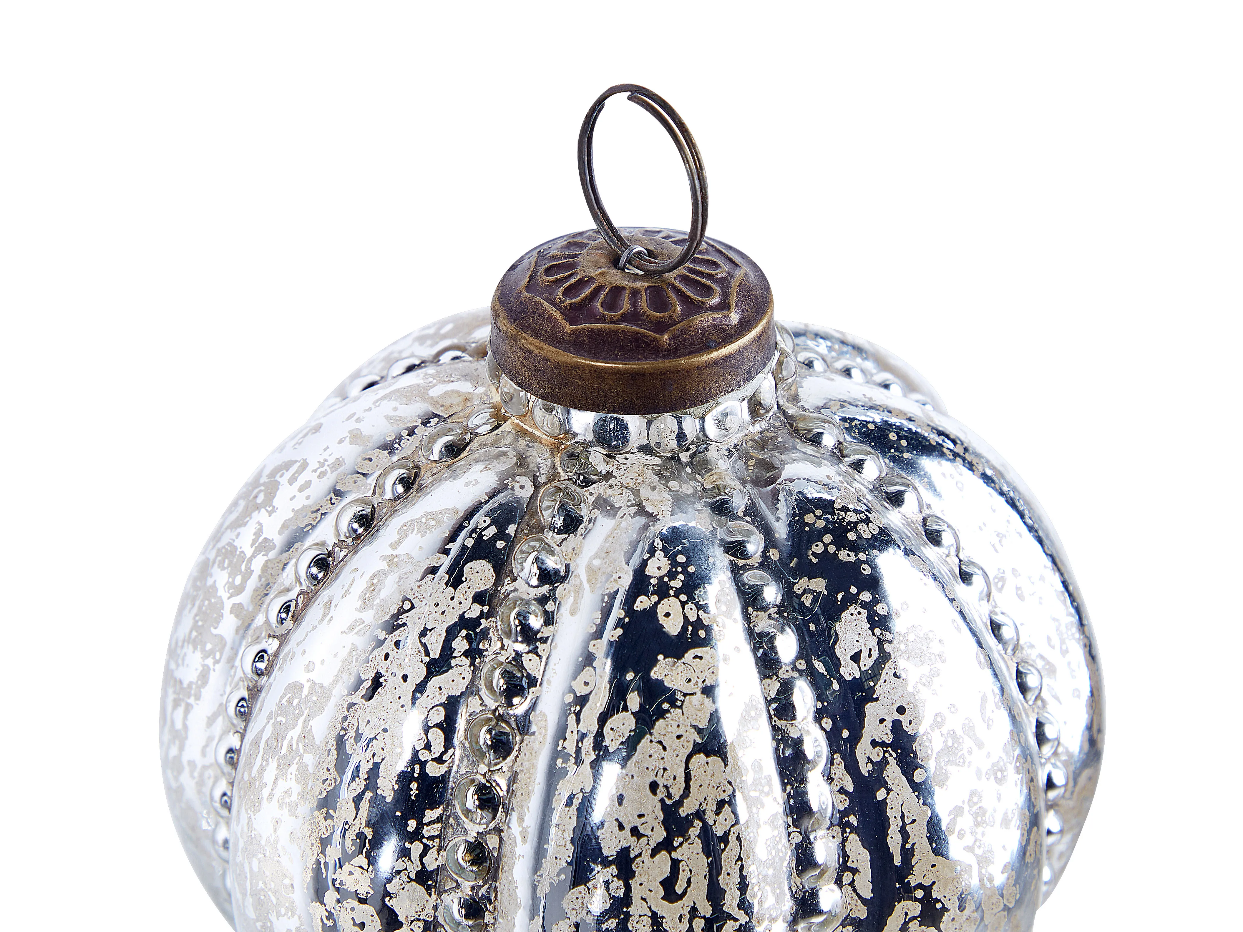 Set van 6 kerstballen ARGENTIN Glas Zilver