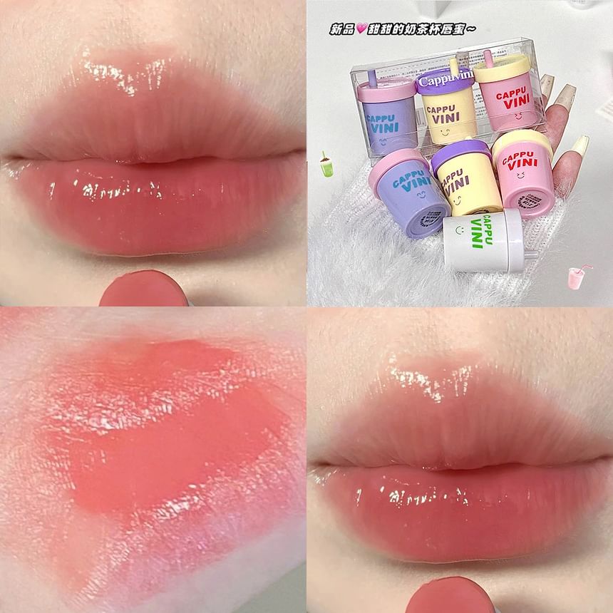 Cappuvini - Set van 3: Hydraterende melktheekopje lipgloss