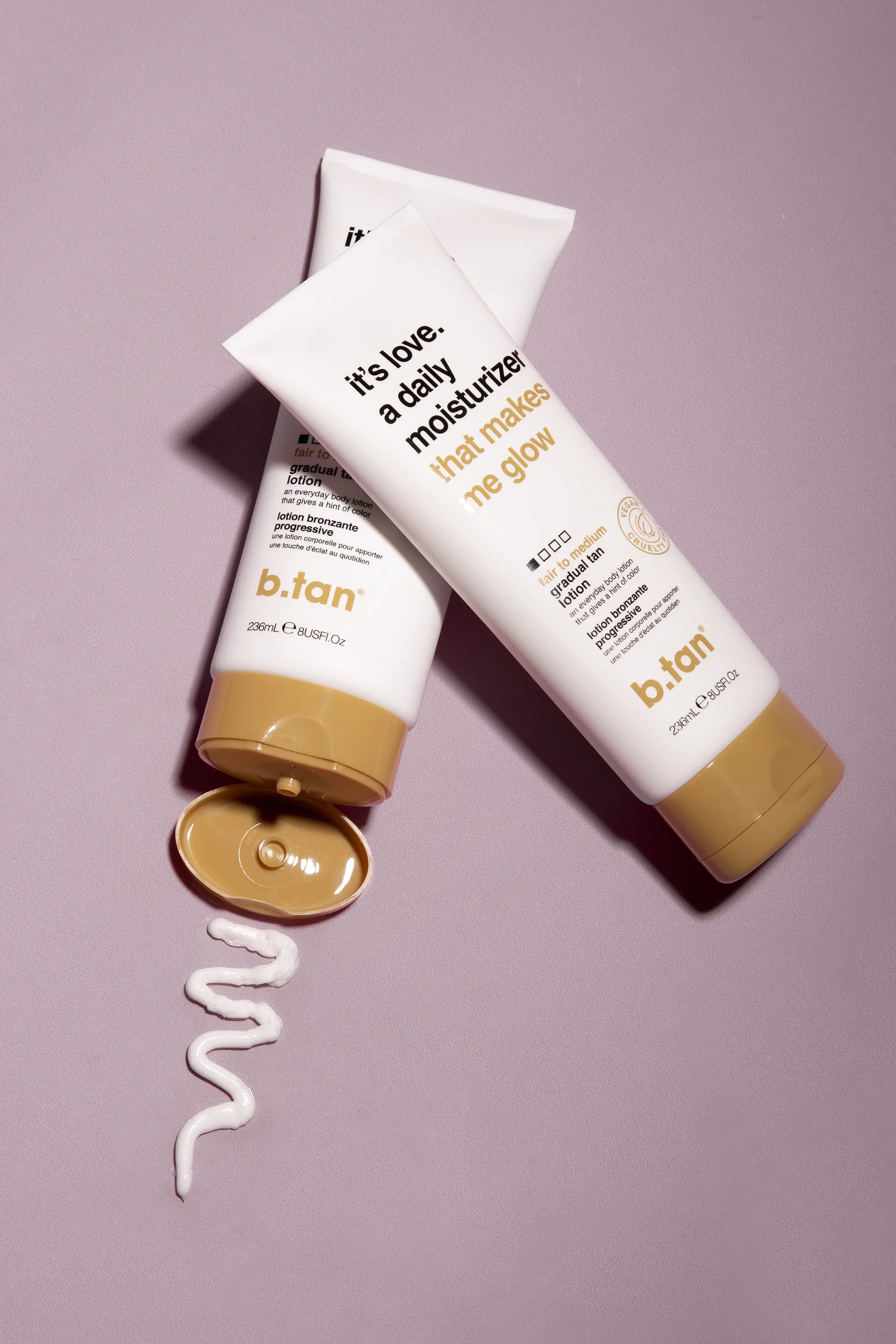 B.Tan Crème corps bronzage progressif It’s love-236 ml