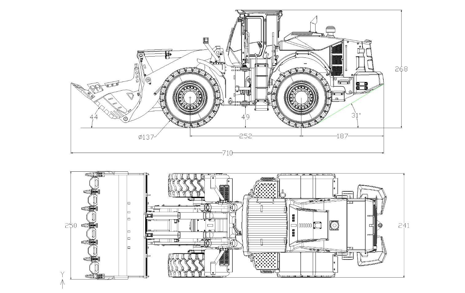 Radlader Hydraulisch Earth Mover ZW370 1:14, ARTR<br>Hydraulischer RC Bagger für Profis