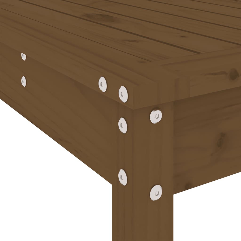 Ensemble de bar de jardin 5 pcs marron miel bois de pin massif