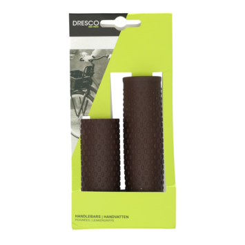 Dresco soft grip fiets handvatten 119/92 mm bruin