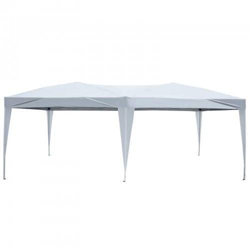 Tenda de jardim em aço branco