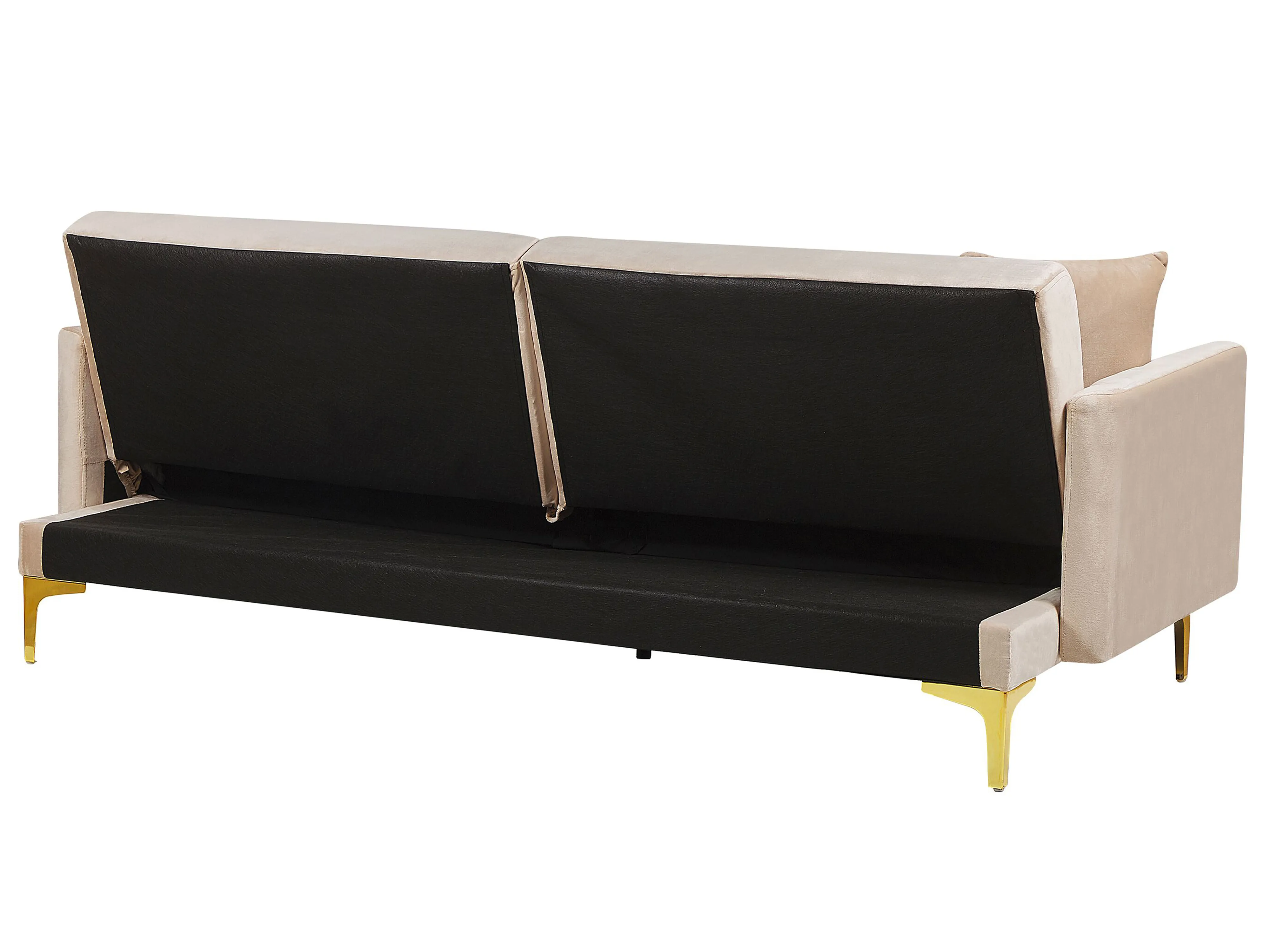 Slaapbank 3-zits LUCAN Fluweel Beige