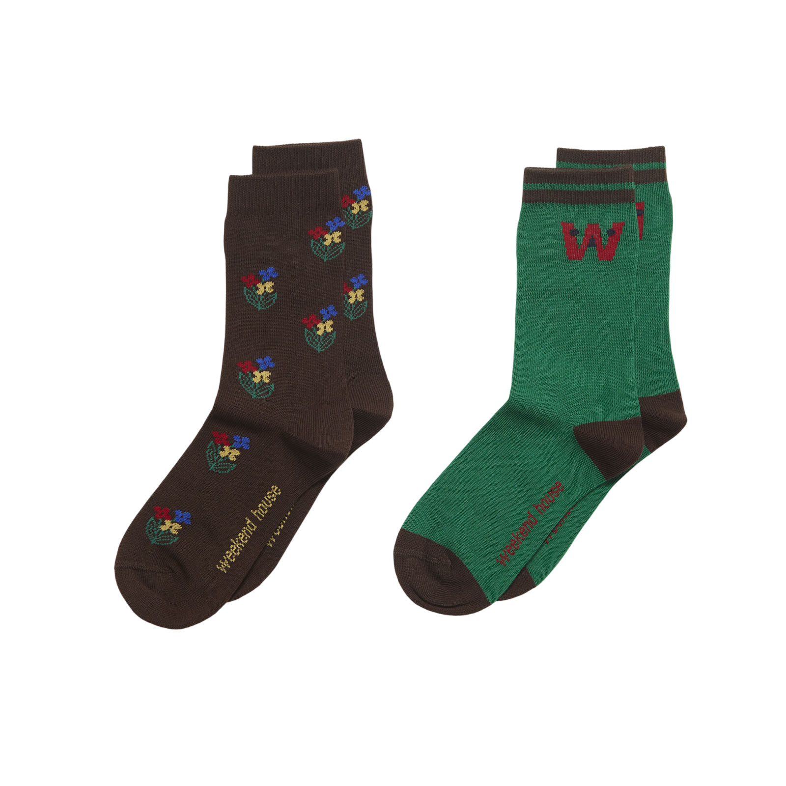 Socken 2er Pack WHK Brown And Green