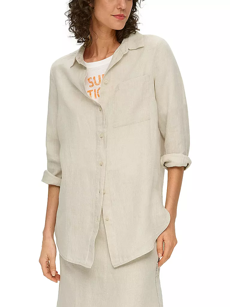 S.OLIVER Leinenbluse  creme