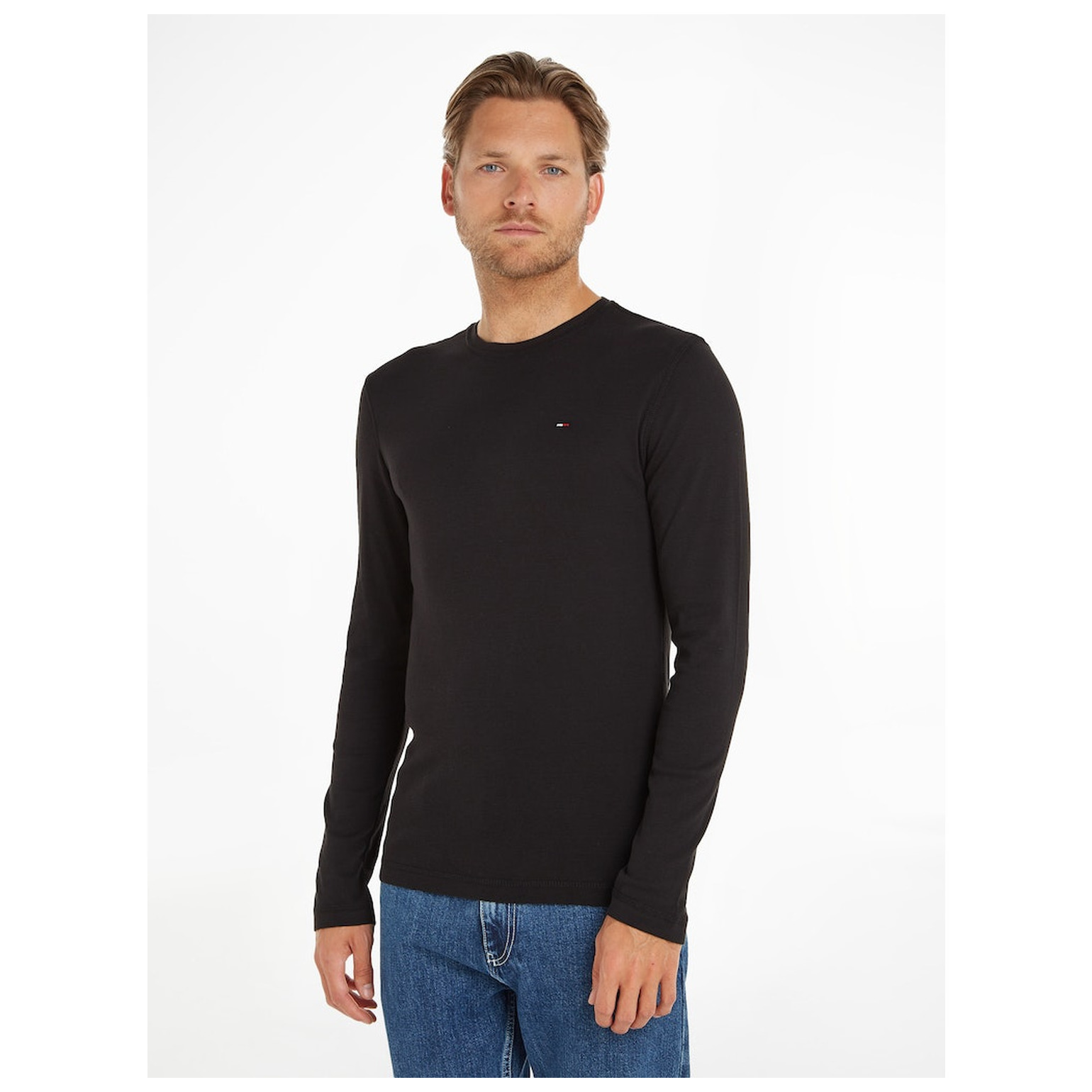 Tommy Jeans TJM ORIGINAL RIB LONGSLEEVE TE