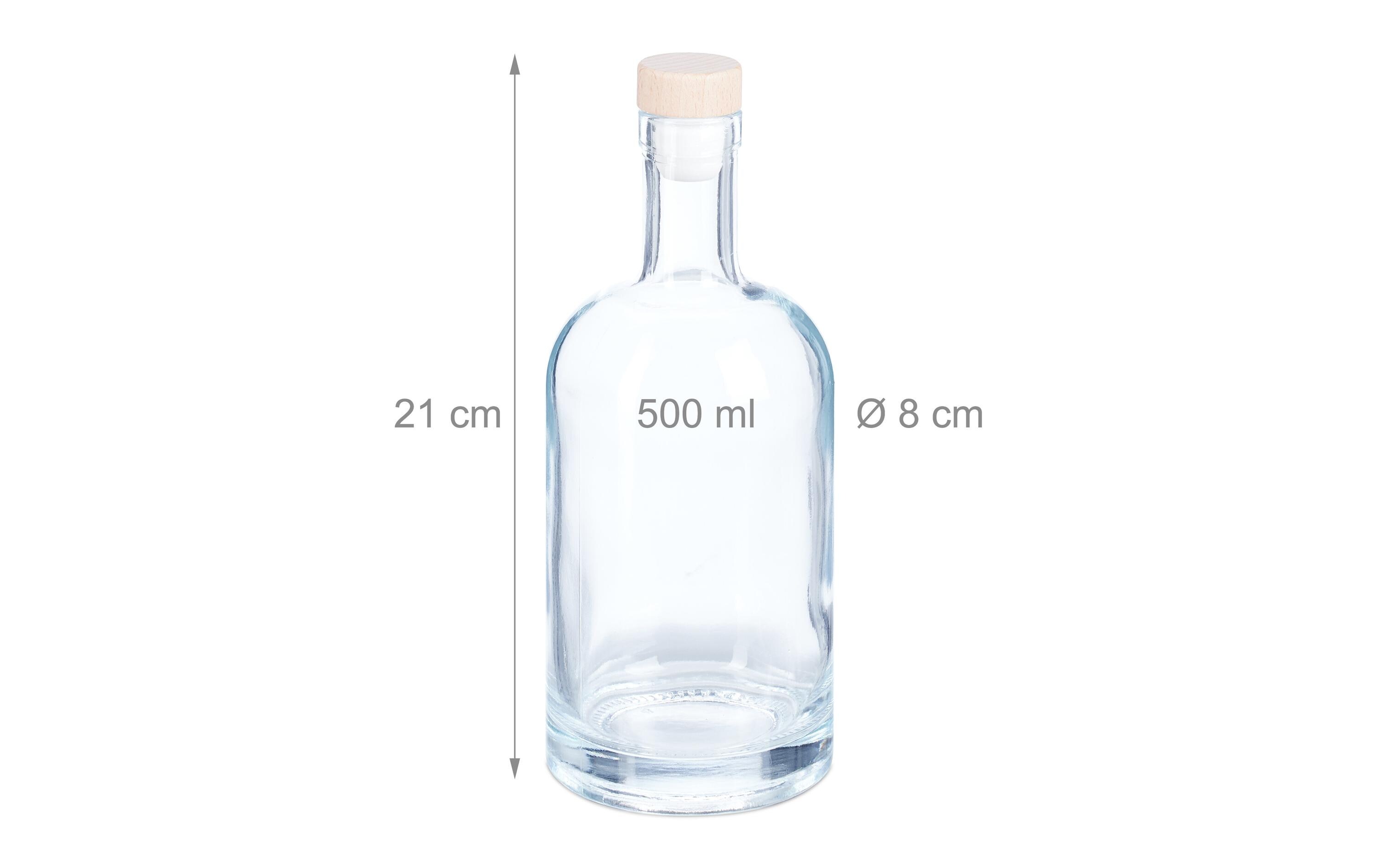 Einmachflasche 500 ml, 12 StückTransparente Schnapsflaschen