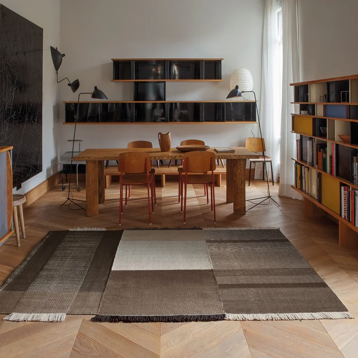 nanimarquina - Tres Stripes 170 x 240 cm, schwarz