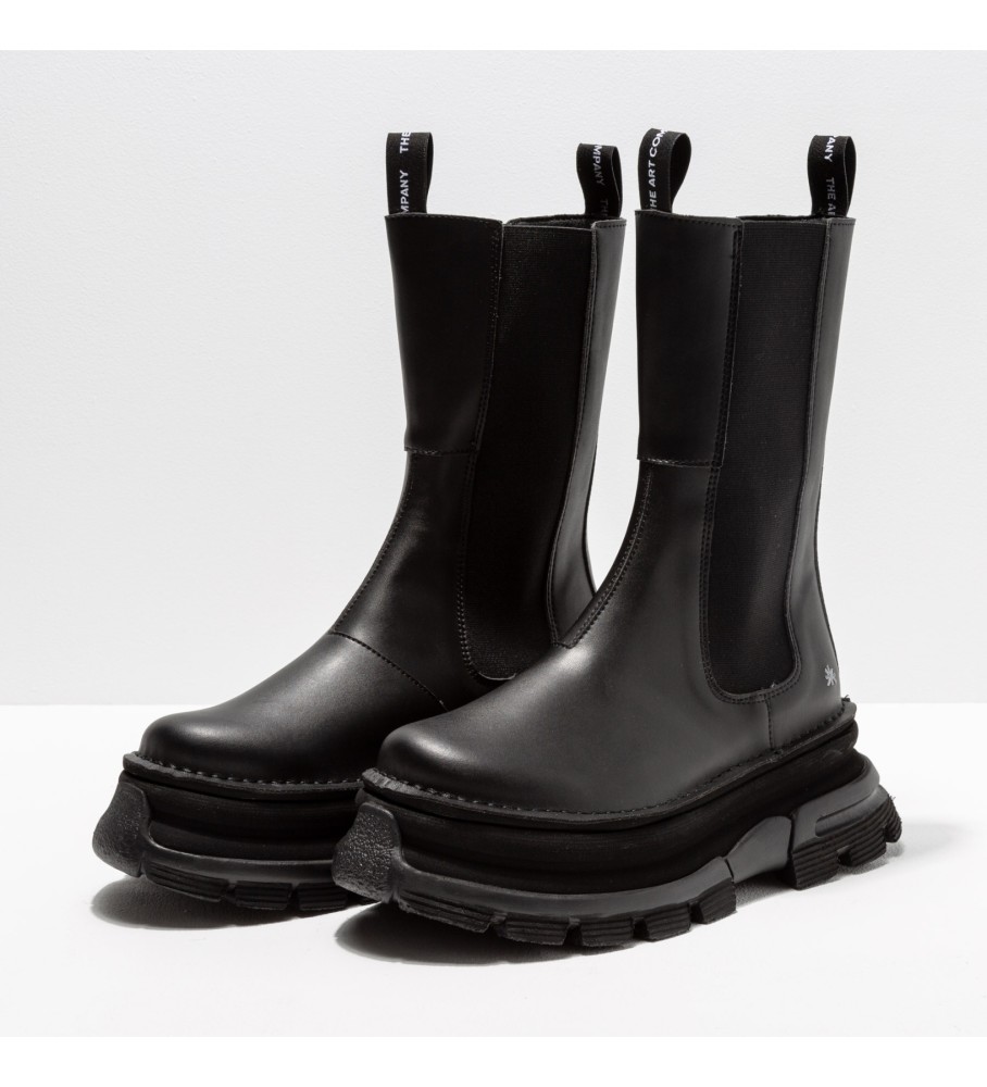Botas Art Leather 1648 Art Core 2 pretas - altura da plataforma: 6,5 cm