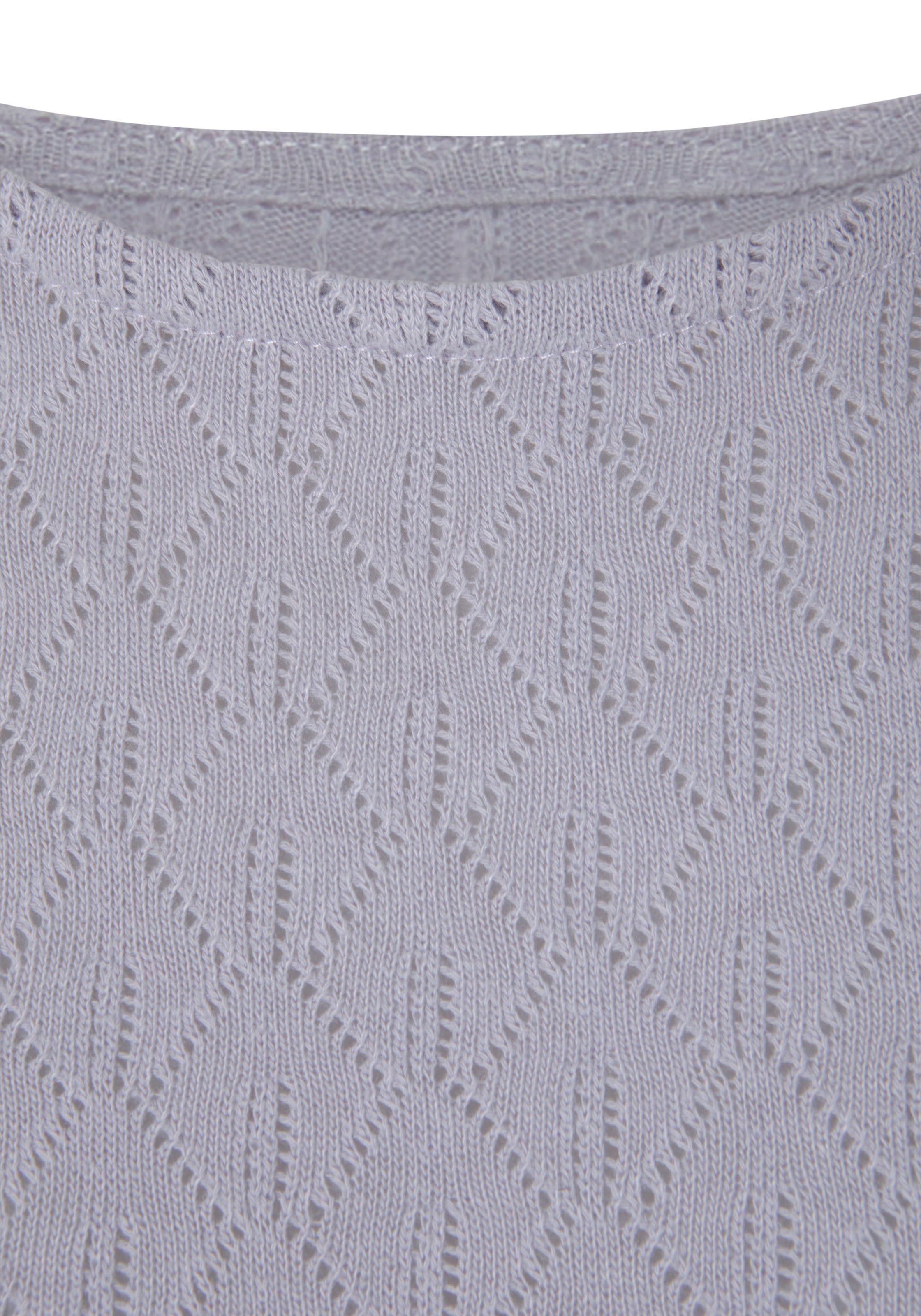 Vivance Langarmshirt »mit modischem Ajour-Muster« aus weichem Baumwollstrick