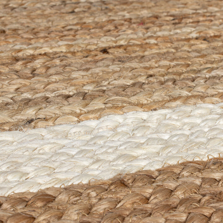 Jute vloerkleed - Grazo Naturel/Wit