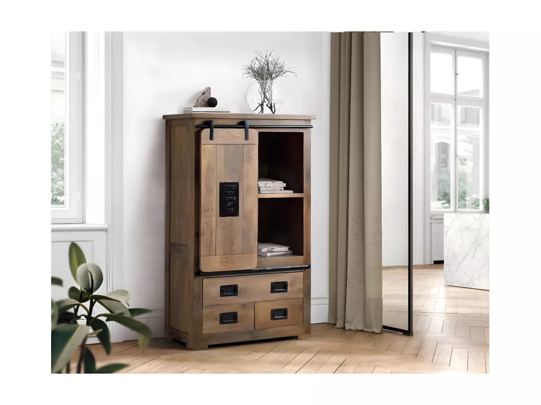 ÉTAGÈRE EN BOIS DE MANGUIER Marrón.Giner y Colomer.150x45x90