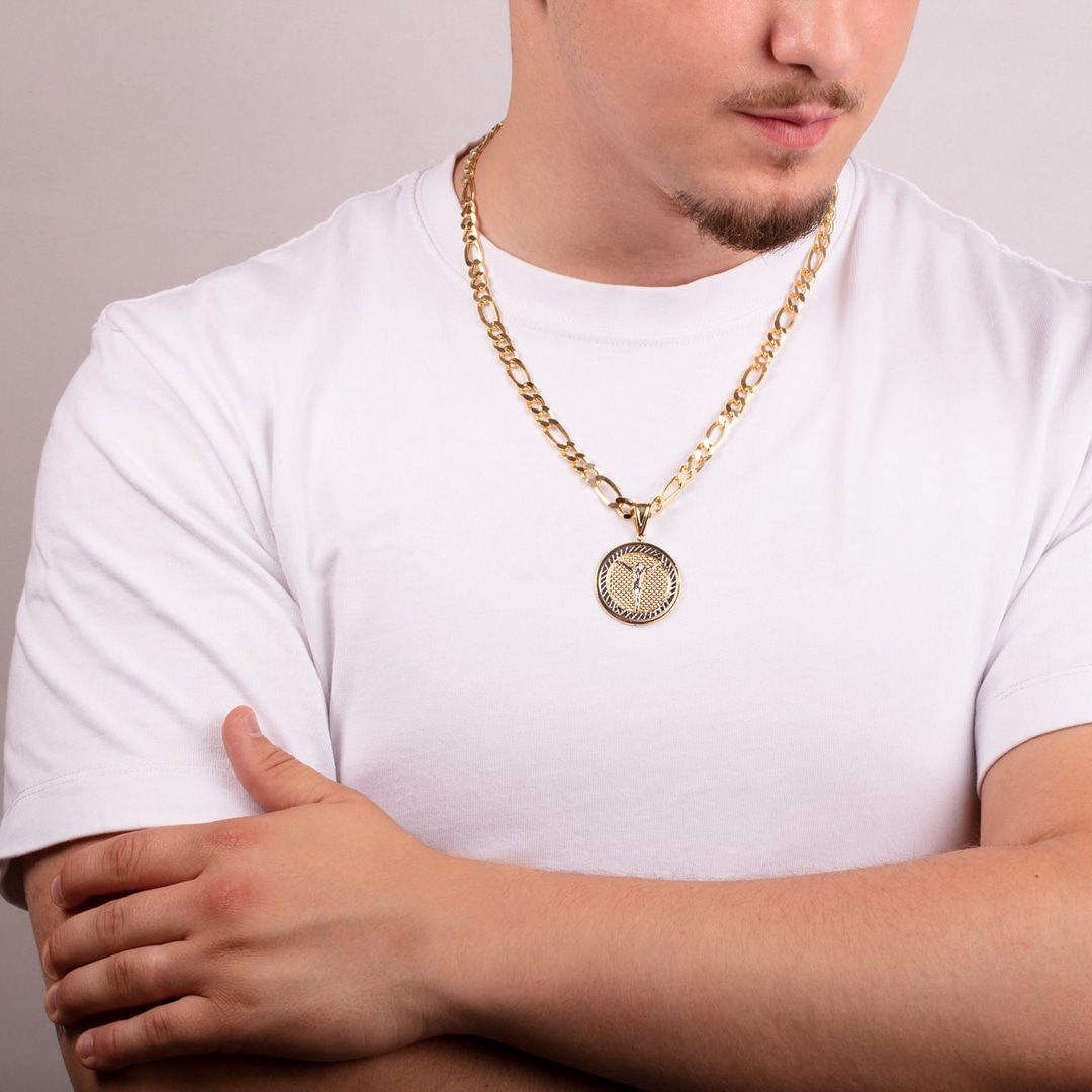 Anhänger 750/18 K Gelbgold Jesus Ø 34mm